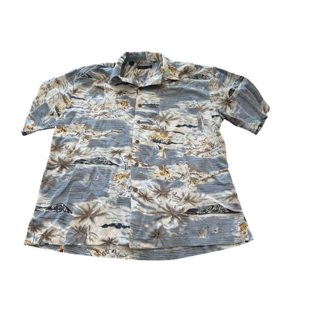 Milano Bay Hawaiian XXL Tropical Shirt Mens Button Short Sleeve Floral Pocket